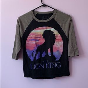 Disney’s “the Lion King” 3/4 sleeve shirt.